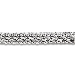 Silver Braided Bracelet - Tapered