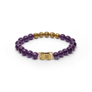 Serenity: Front Facing 925 Silver & Amethyst bracelet