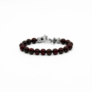 Crimson Toggle Beaded Bracelet