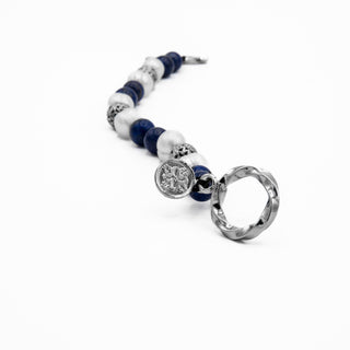 Lapis Lazuli & Pearl Beaded Bracelet