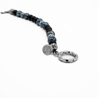 Black Agate Pearl Beaded Bracelet