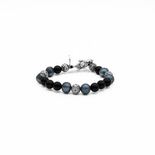 Black Agate Pearl Beaded Bracelet