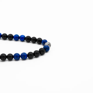 Agate Lapis Beaded Bracelet