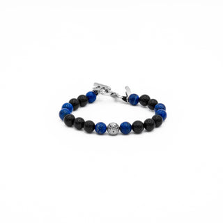 Agate Lapis Beaded Bracelet