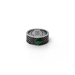 Diamond Matrix: Silver Ring - Tapered Pattern