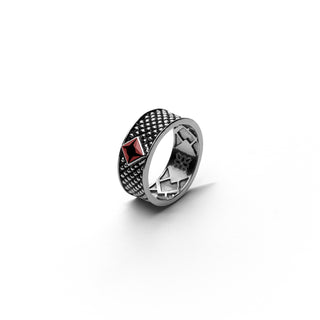 Diamond Matrix: Silver Ring - Tapered Pattern