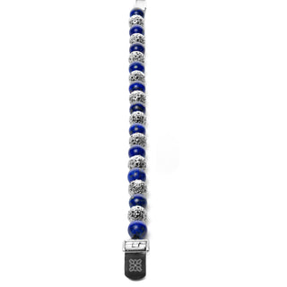 Serenity: Alternating 925 Silver & Lapis Lazuli Bracelet