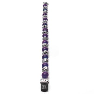 Serenity: Alternating 925 Silver & Amethyst Bracelet