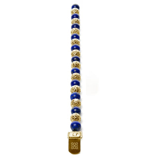 Serenity: Alternating 925 Silver & Lapis Lazuli Bracelet