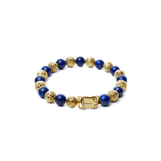 Serenity: Alternating 925 Silver & Lapis Lazuli Bracelet