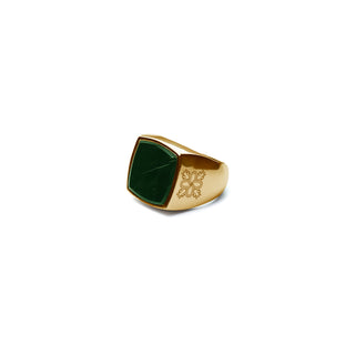 Onyx: Green Signet Ring