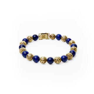 Serenity: Alternating 925 Silver & Lapis Lazuli Bracelet