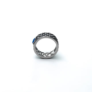 Diamond Matrix: Silver Ring - Wide Pattern