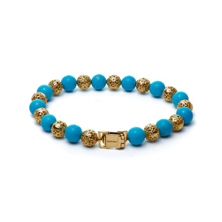 Serenity: Alternating 925 Silver & Turquoise Bracelet