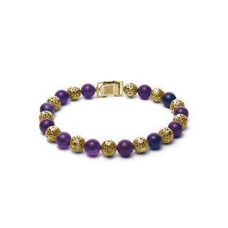 Serenity: Alternating 925 Silver & Amethyst Bracelet