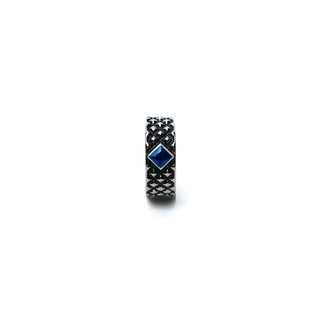 Diamond Matrix: Silver Ring - Wide Pattern