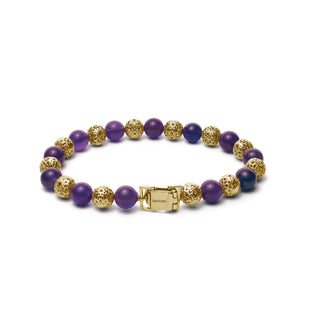 Serenity: Alternating 925 Silver & Amethyst Bracelet