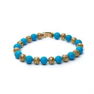 Serenity: Alternating 925 Silver & Turquoise Bracelet