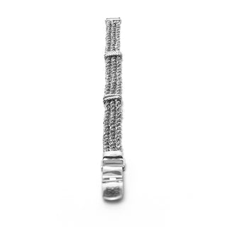 Silver Triple Tier Braided Bracelet